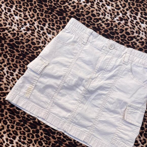 khaki cargo mini skirt - Picture 2 of 7